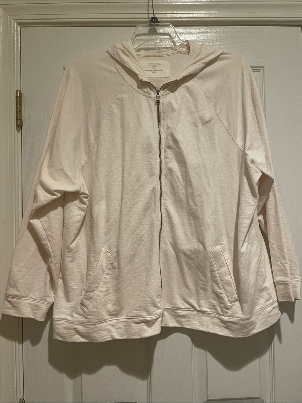 White Hooded Zip Jacket goes with everything! $8